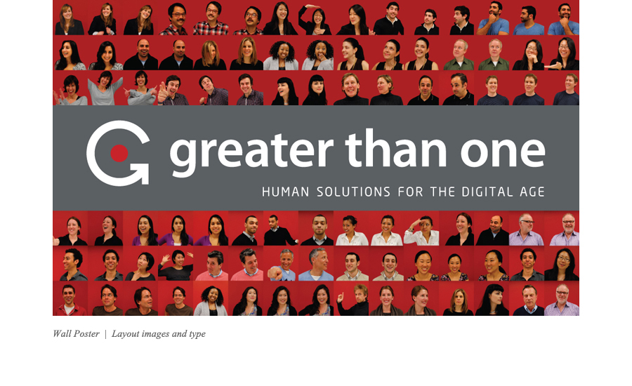 Greater Than One Conference Poster